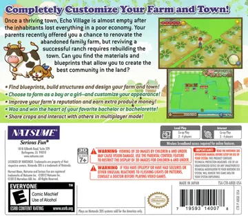 Harvest Moon 3D - A New Beginning (Europe)(En) box cover back
